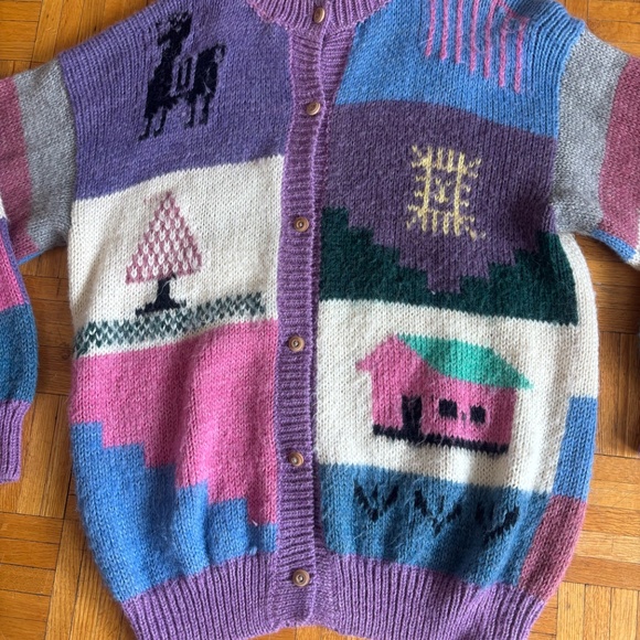 UNREAL RARE ONE OF KIND oversized wool knit sweater - Picture 6 of 6